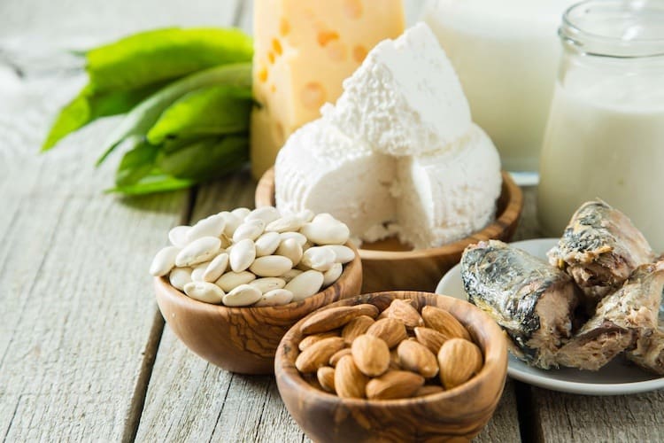 Selection of food that is rich in calcium